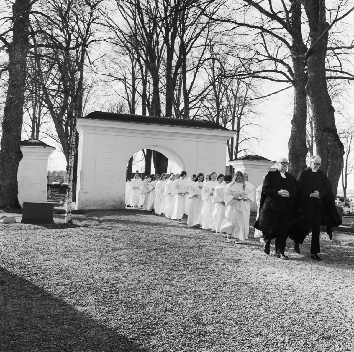 Konfirmation i Tierps kyrka, Uppland 1969
