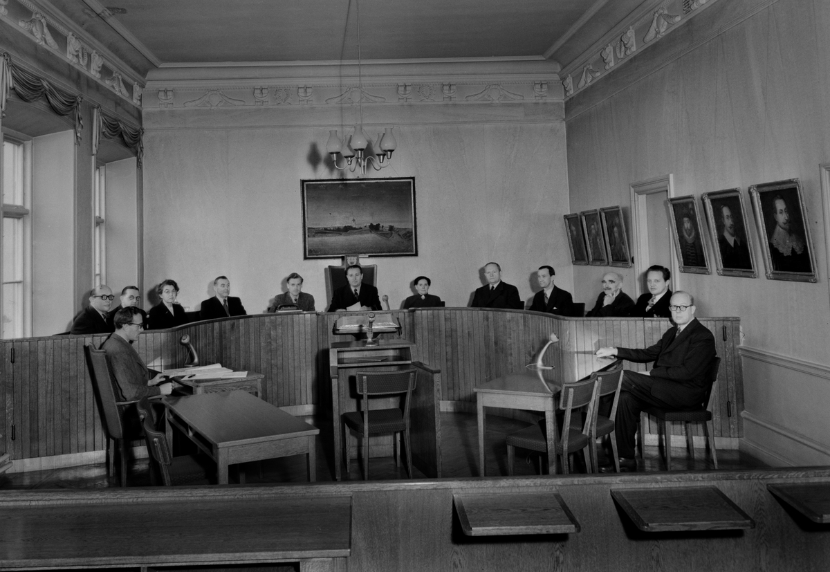 Rådhusrätten i Linköping, 1953.