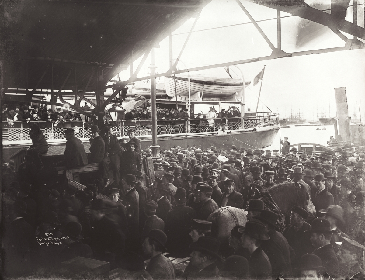 Avgang Emigrantskip Montebello, Mai 1903