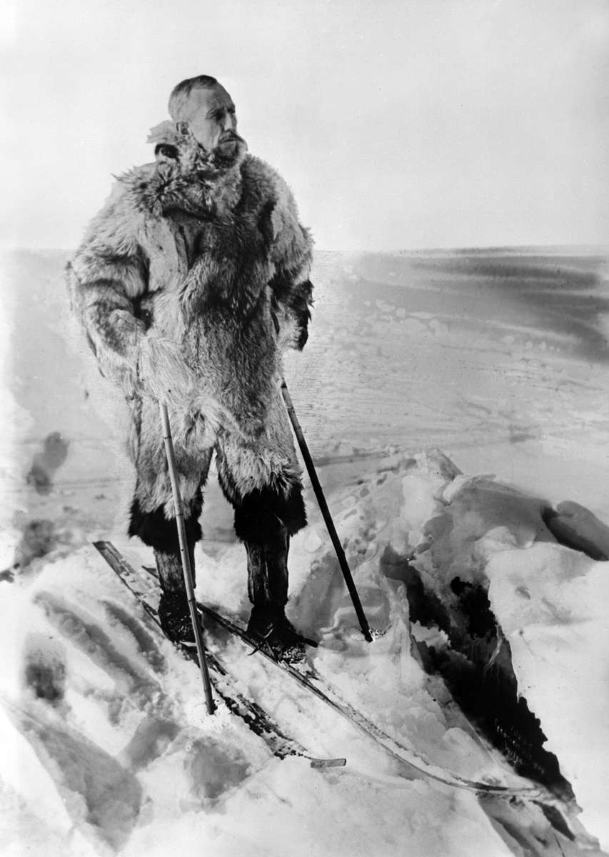 Roald Amundsen i vinterutstyr 7. mars 1909.