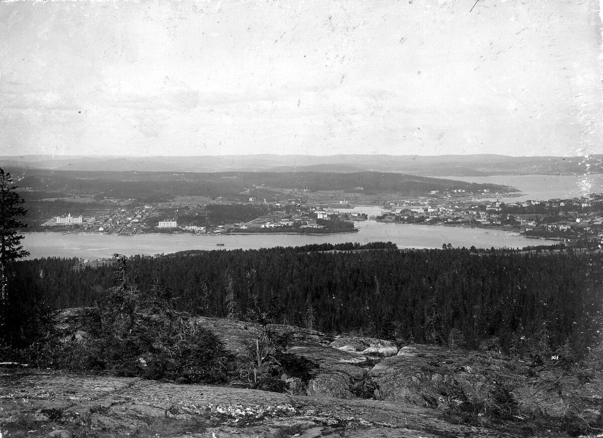 Panoramabild från Vårdkasberget. - Västernorrlands museum / DigitaltMuseum