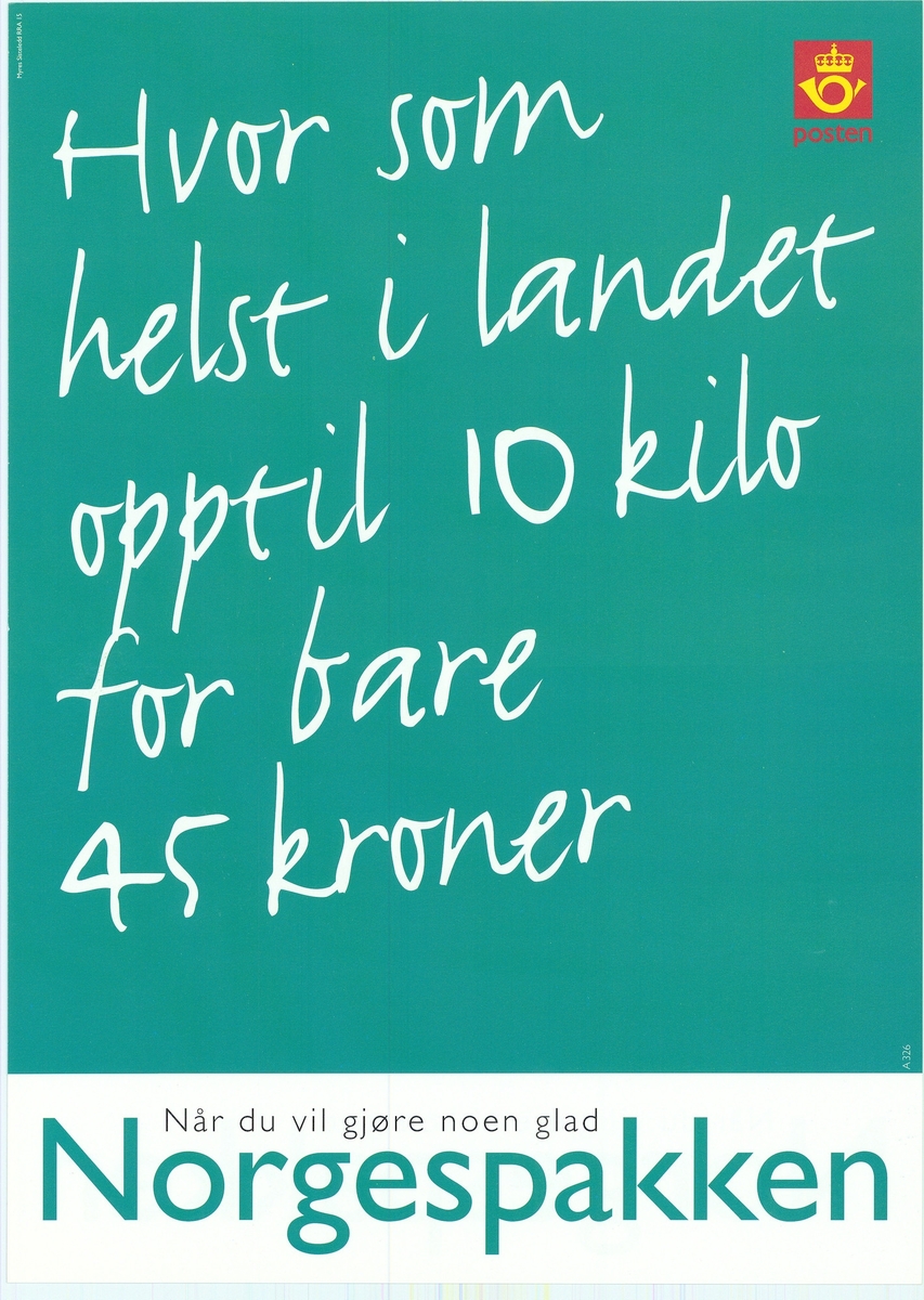 Tosidig plakat med motiv, tekst og logomerke. Tekst på bokmål og nynorsk.