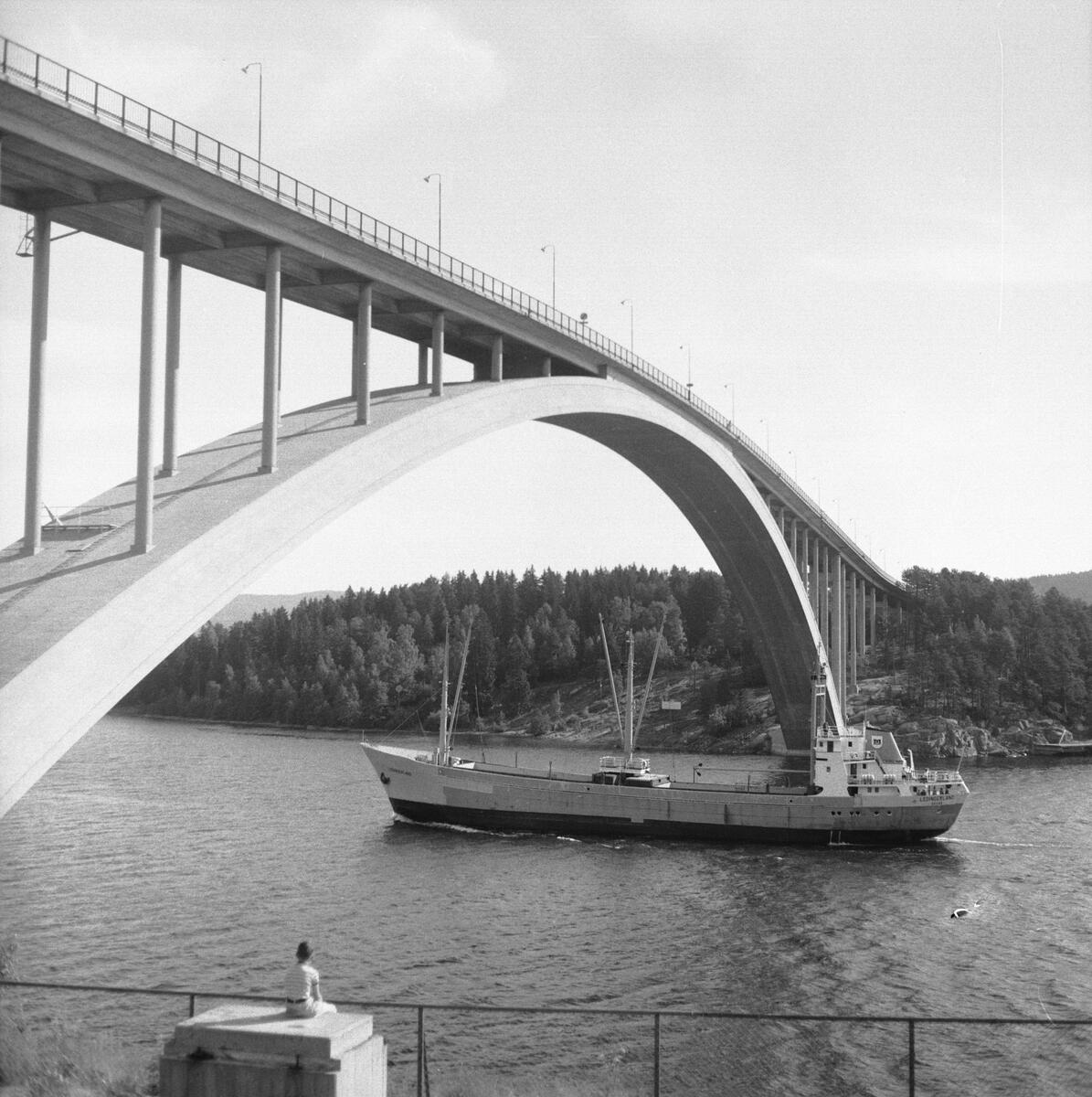 Fartyget Ledingerland vid Sandöbron