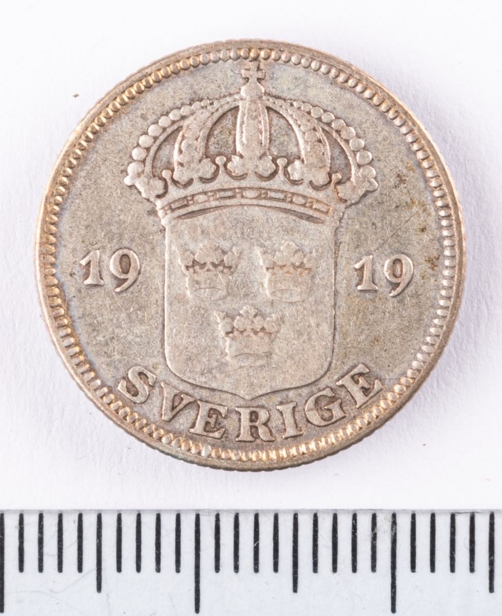 Mynt, Sverige, 50 öre, 1919.