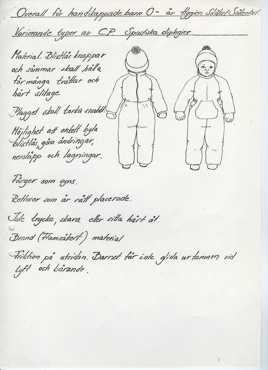 Skisser till olika herr, dam, barn och babykläder. Postorderkatalog, JACIE, Sommaren 1988 dam och barnkläder.