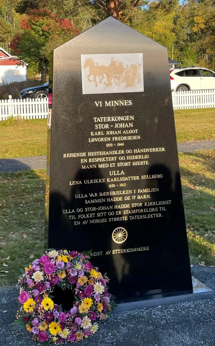 Memorial of Big-Johan and his wife Ulla at Gjesåsen church in Solør.