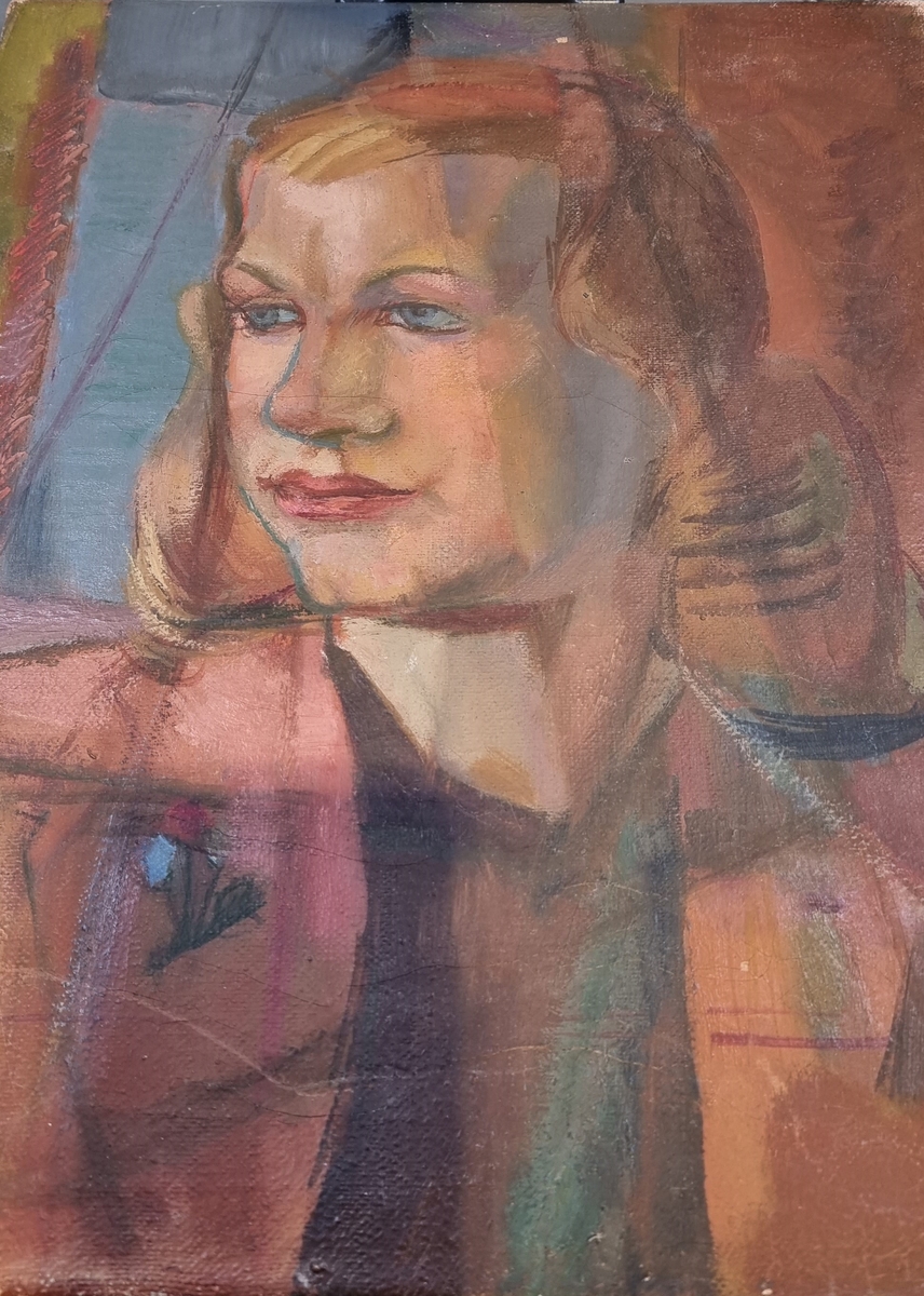Kurt Zwillinger: Portrett av Ingeborg Zwillinger. Olje på lerret, 44,5 x 34 cm.