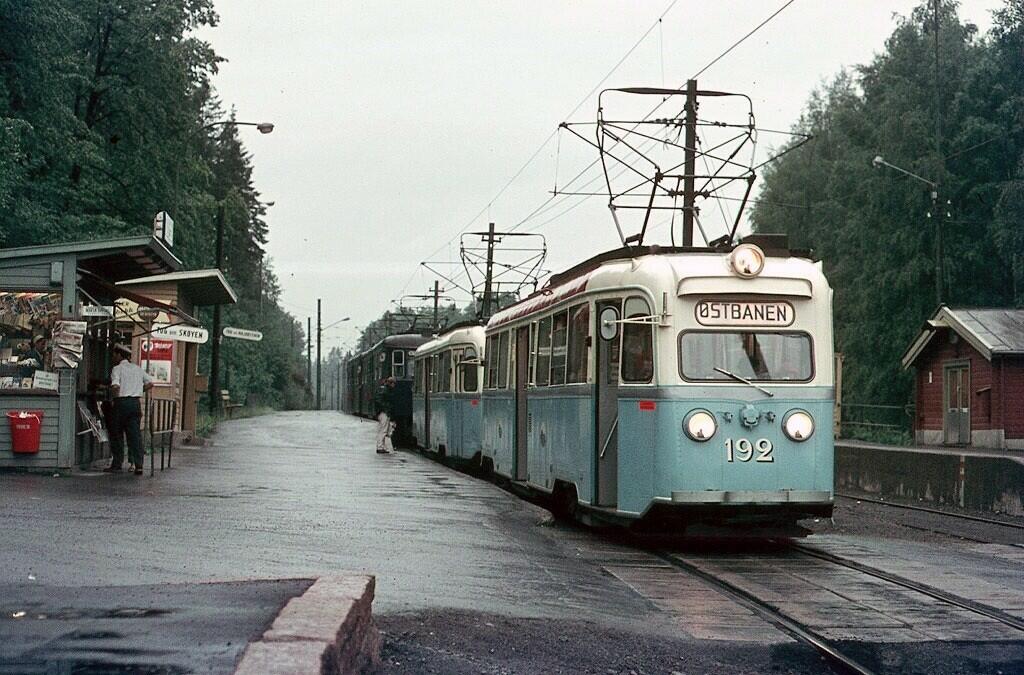 Oslo Sporveier, B1 192, -tog, Jar, linje 9. Kolsåsbanen.