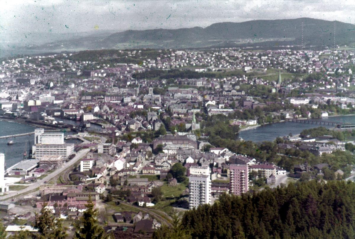 Utsikt over Ila og byen fra Elsterparken