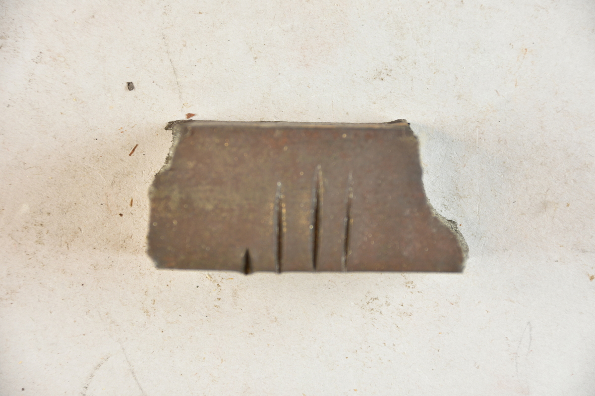 Puddelstål tillverkat i Motala 22/4-1845, 
I ursprunglig ask med etiketter med data enligt Ing. G. Kraft.
