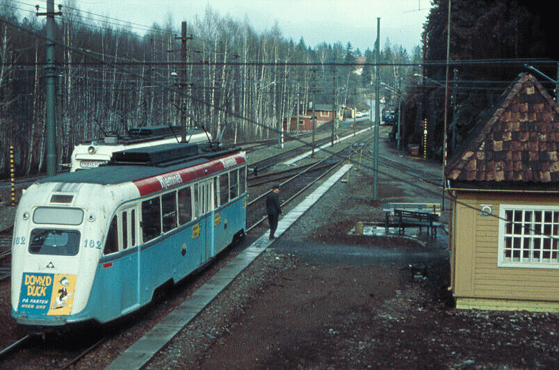 Oslo Sporveier, E1 182, linje 9 her på Jar.