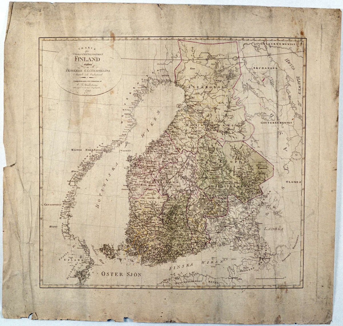 Storfurstendömet Finland. 1799. Utgiven på Friherre S.G. Hermelins anstalt och omkostnad.