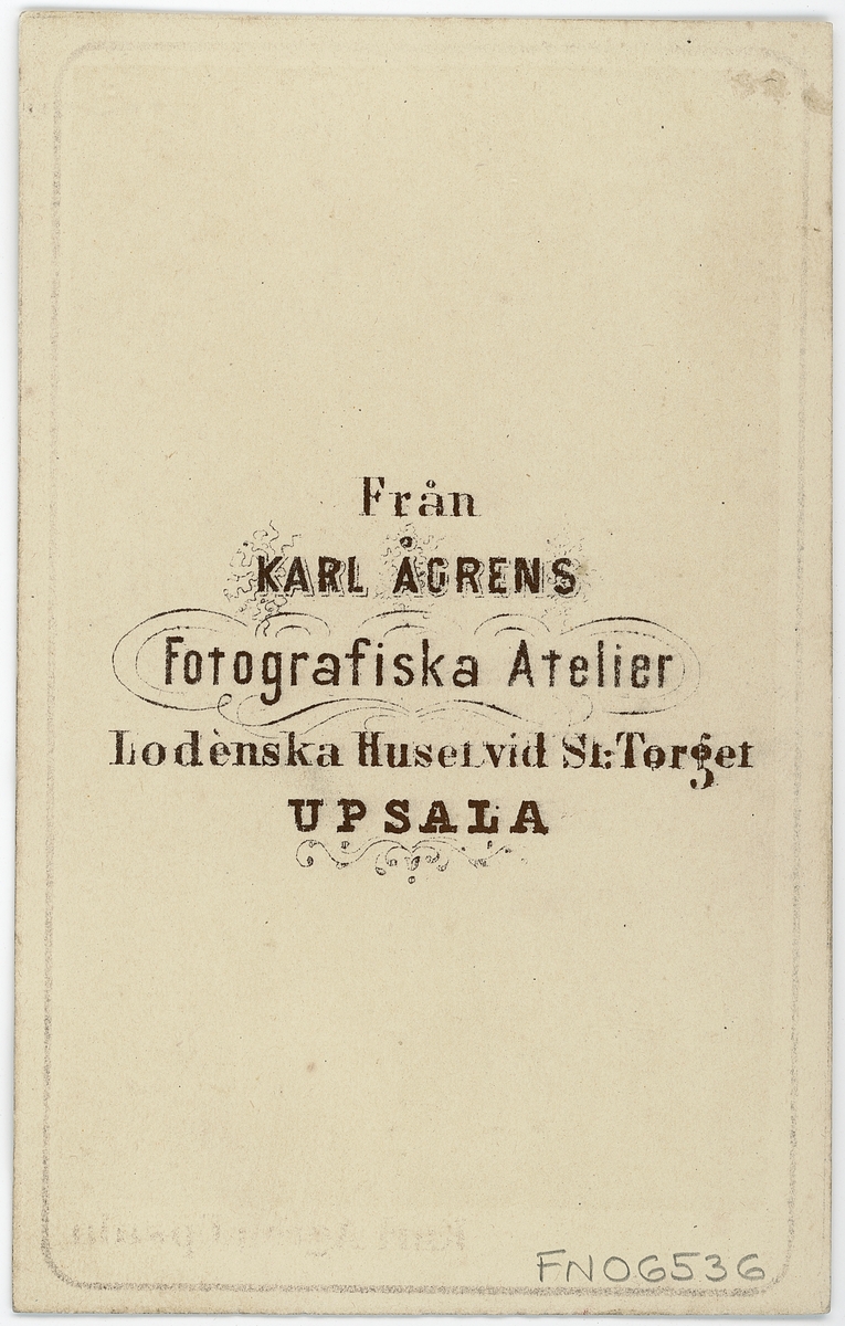 Kabinettsfotografi - kvinna, Uppsala