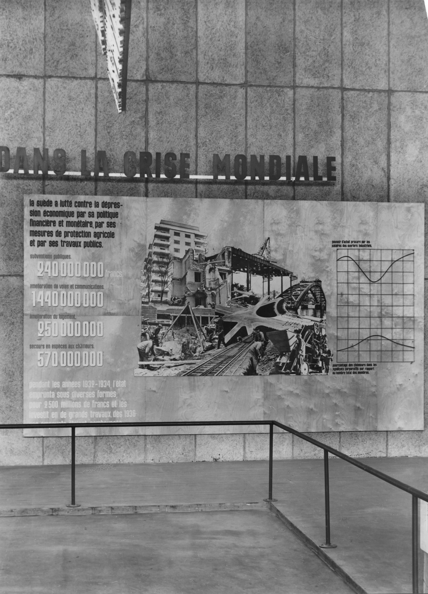 Sveriges paviljong på Parisutställningen 1937
Ekonomins vägg