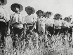 Borgerkriigen i Spania. Arbeidere ved et jordbrukskollektiv.