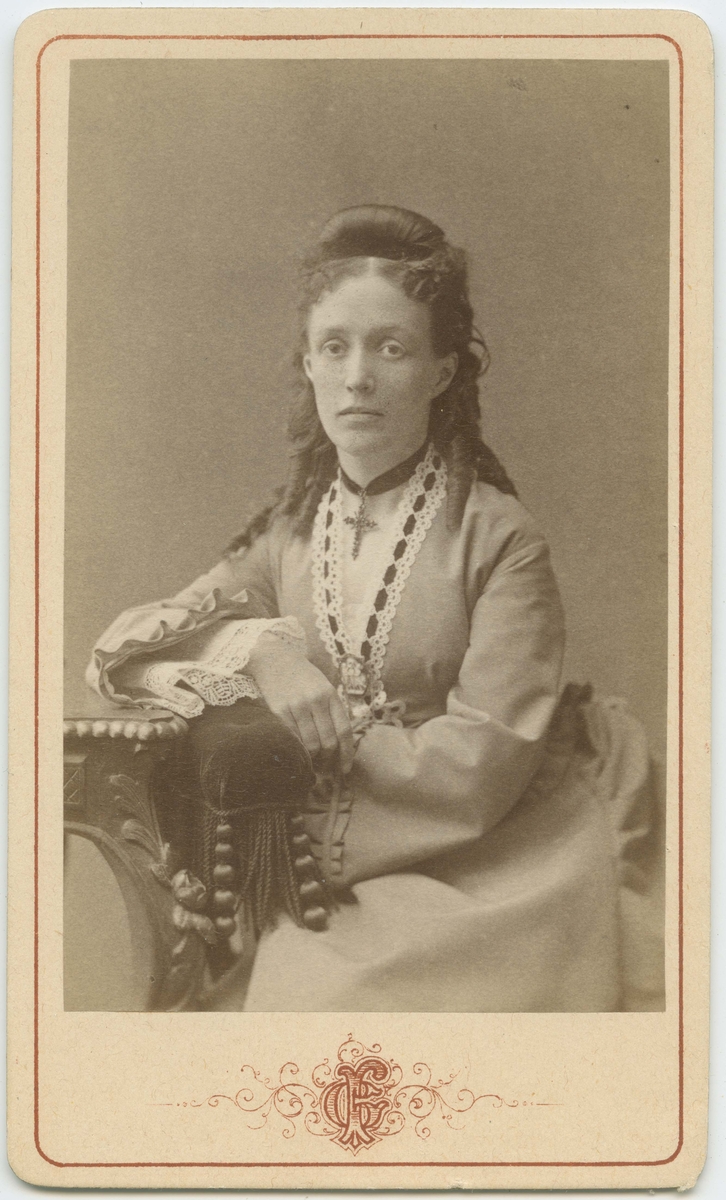 Porträtt på Anna Durling. Foto år 1873.