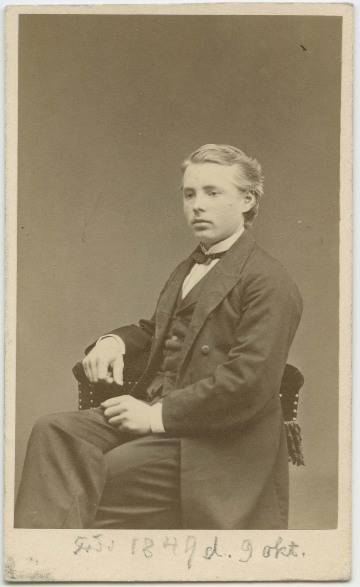 Porträtt på Professor Johan Gustaf Edgren.