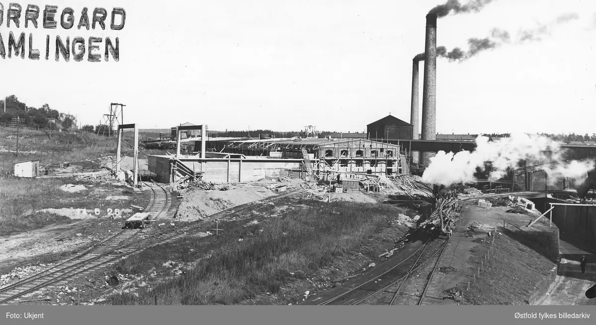 Borregård fabrikker i Sarpsborg  14. juni 1928. Renseri 1 under første ombygging.