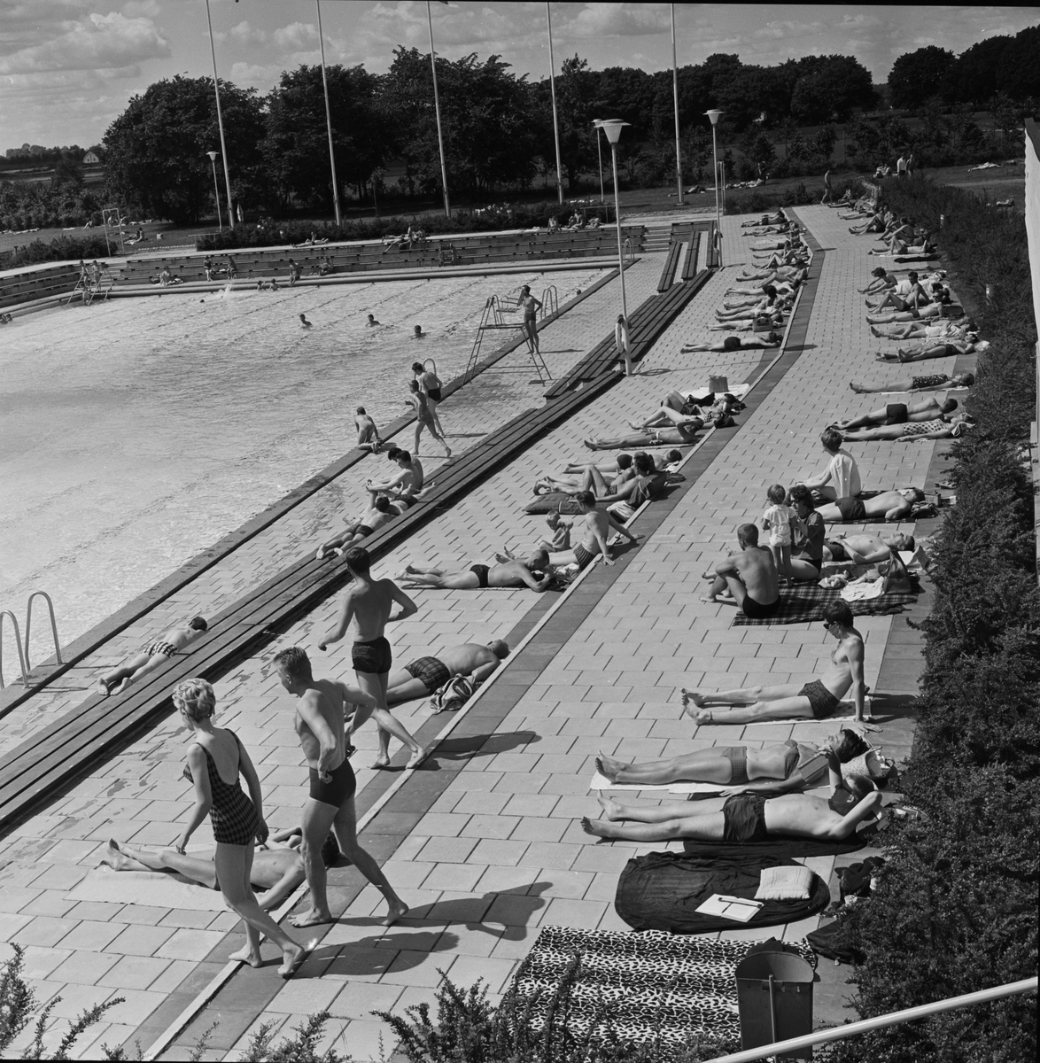 Midsommarafton På Fyrisbadet Uppsala 1962 Upplandsmuseet