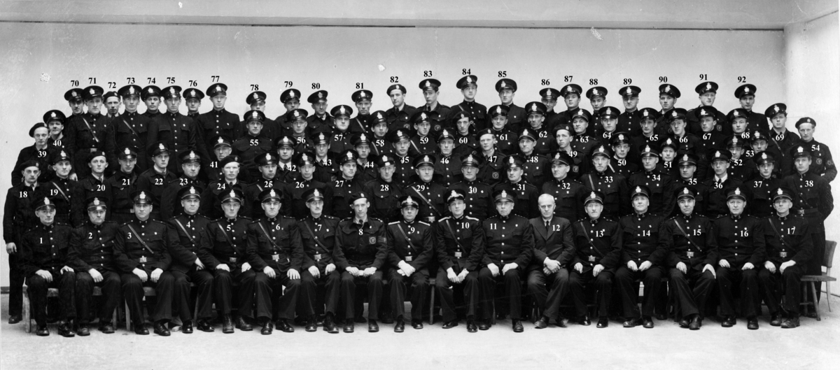 Gruppebilde av politifolk i uniform.