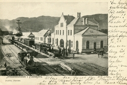 Flekkefjord stasjon, trolig kort tid før Flekkefjordbanens å