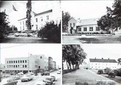 Postkort, Hamar lærerskole, fotomontasje med 4 motiver, skol