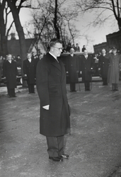 Kong Gustav VI Adolf besøker Oslo. 10. til 11. Mars 1952. Le