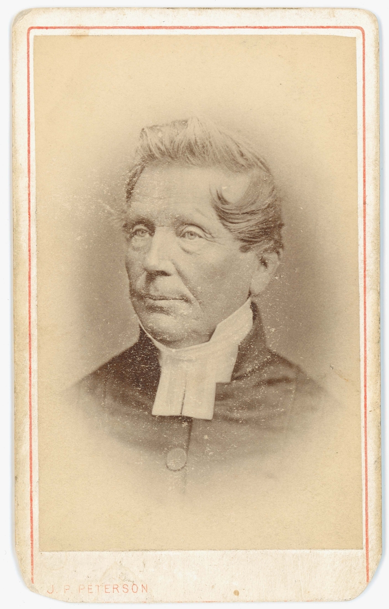 Porträtt på prosten, kyrkoherde Gustaf Fredrik Iverus. född 18 augusti år 1803 och död 14 december år 1892.