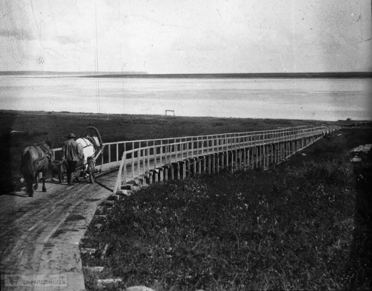 Fra Jonas Lied samlingen., Road to harbour at Ust, Yeniseysk,1917