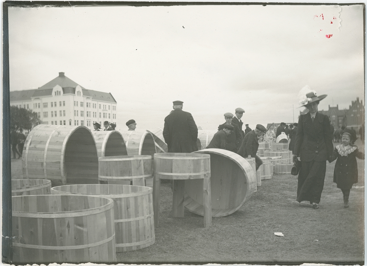 Höstmarknad på Vaksala torg, Uppsala 1909