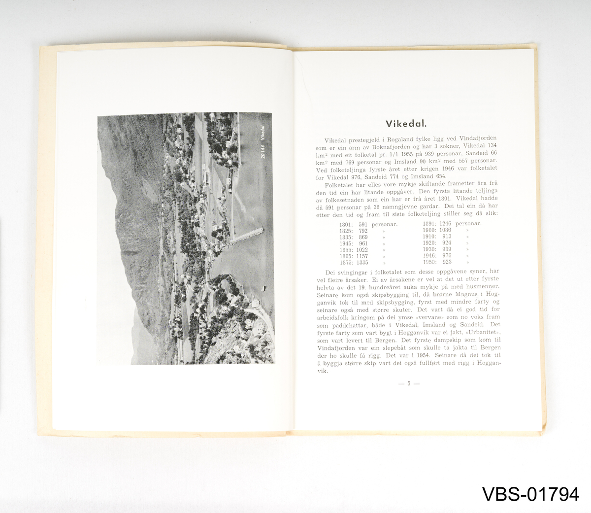 Tidsskrift fra 60-år jubileumsmarkeringen av Vikedal Privatbank A.S. 1897-1957