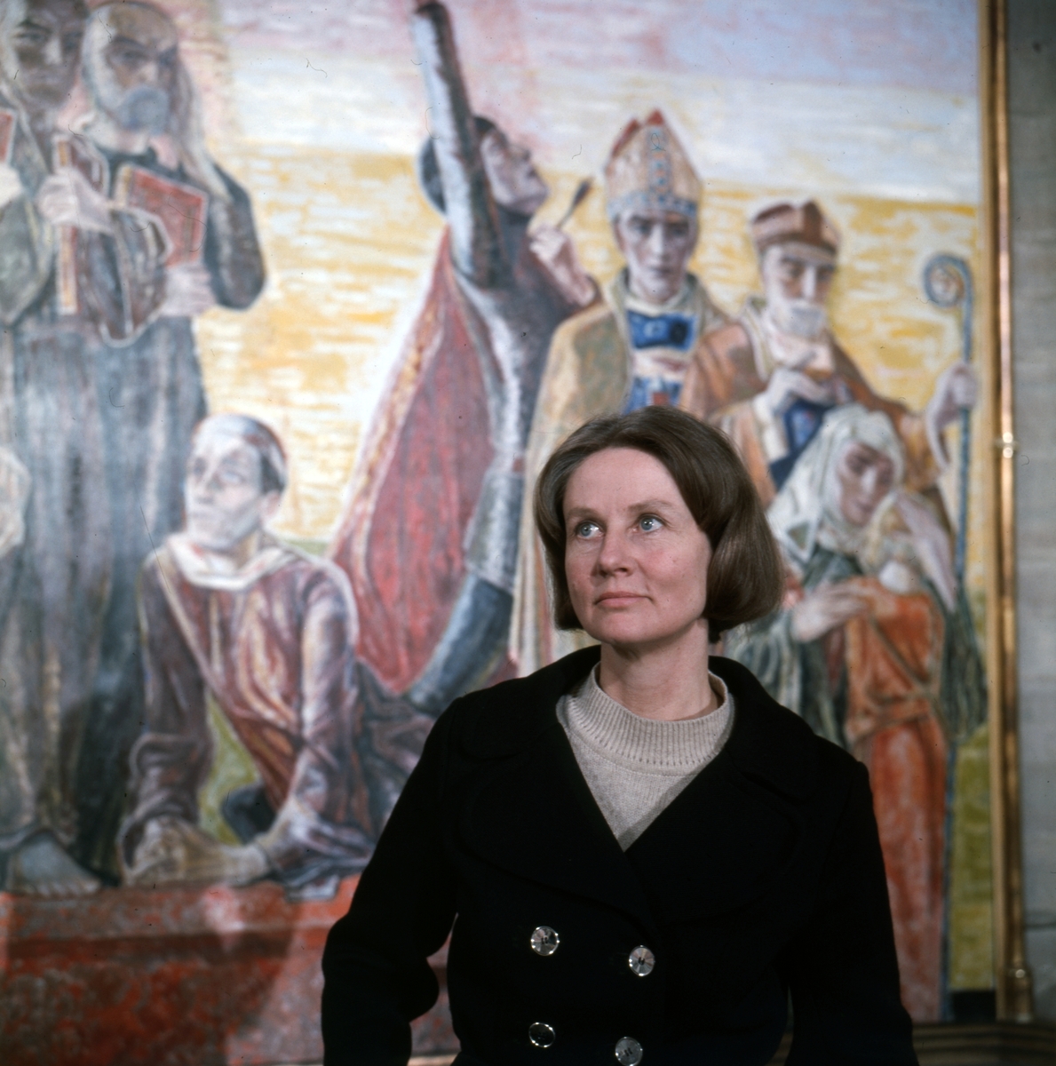 Hyllade skådespelaren Inga Landgré porträtterad vid ett besök i Linköping.