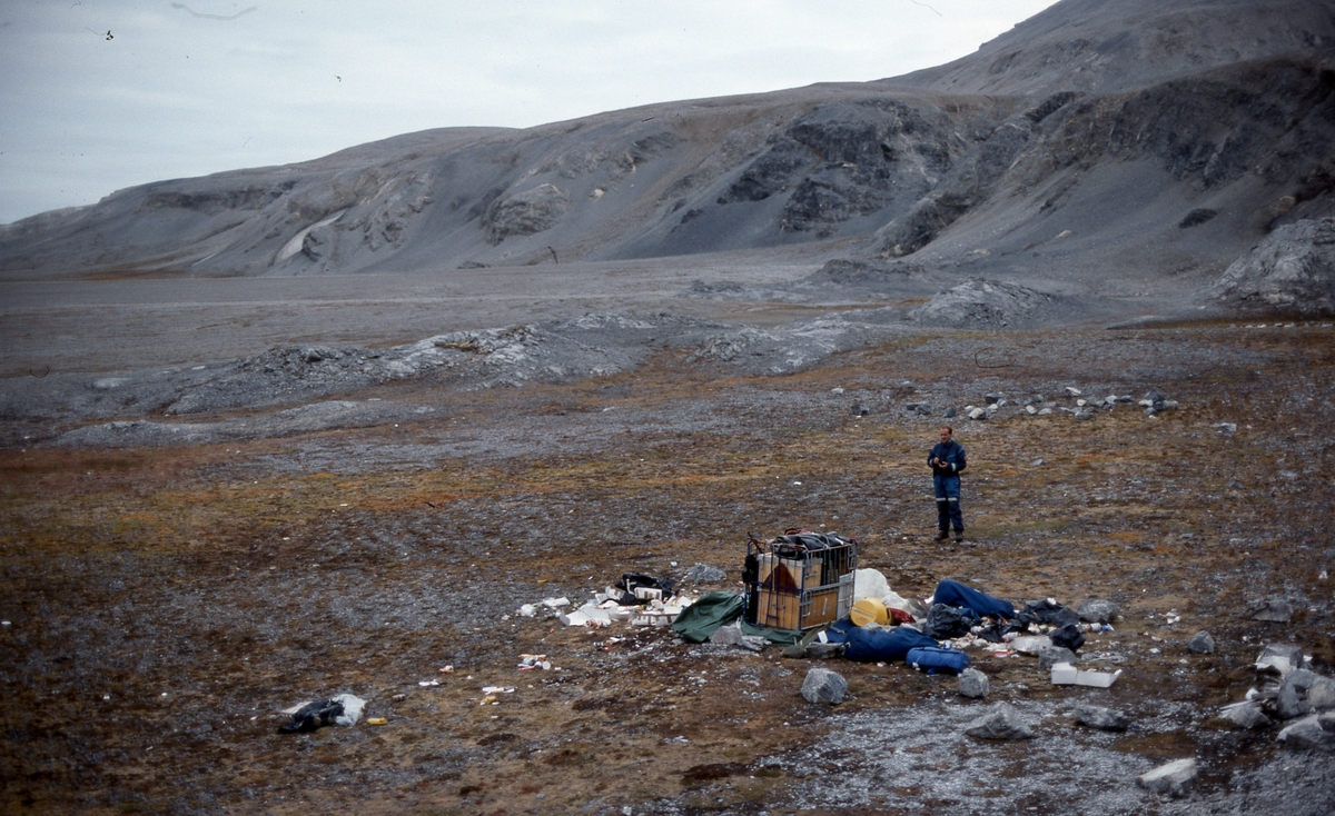 Et geolog depot er blitt herjet av isbjørn på Sørkappland
