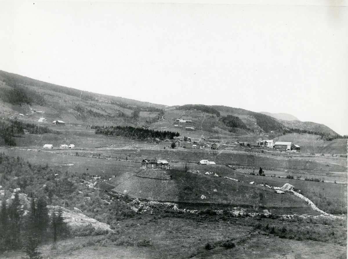 Landskapsbilde frå vestsida i Røn - Valdres Folkemuseum / DigitaltMuseum