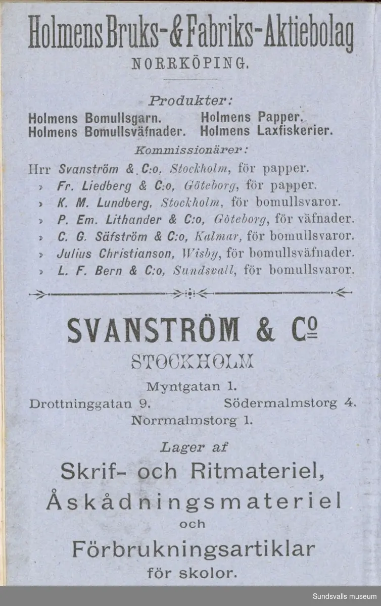 Anteckningarna rör bland annat Wallmarks tid i Uppsala och sjukdomens förlopp.

