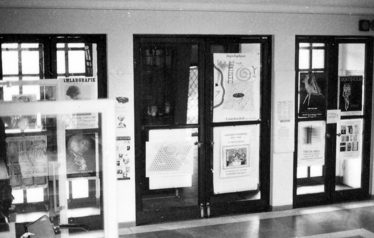 Museets reception och entré före ombyggnad 1983.