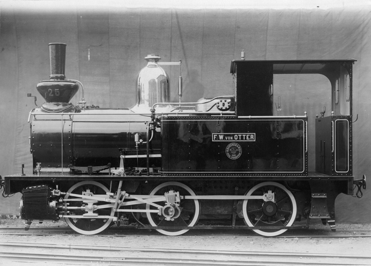 Lokomotivet F. W. von Otter från Kristinehamns Mekaniska Werkstad.