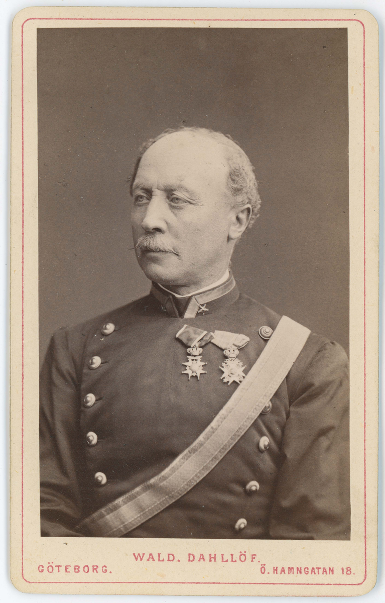 Porträtt på Major vid Göta artilleriregemente.  L.A. Lindgren.