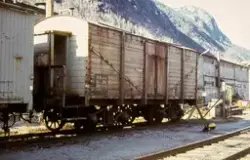 Rjukanbanens godsvogn litra Gfo3 nr. 230 på Rjukan stasjon
