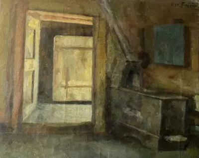 Frem fra glemselen – konservering av maleriet «Interiørskisse» av Ole Frøvig