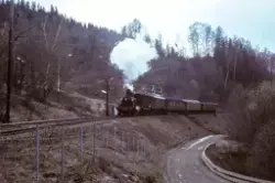 Damplokomotiv 21b nr. 252 med chartertog mellom Hval og Viul