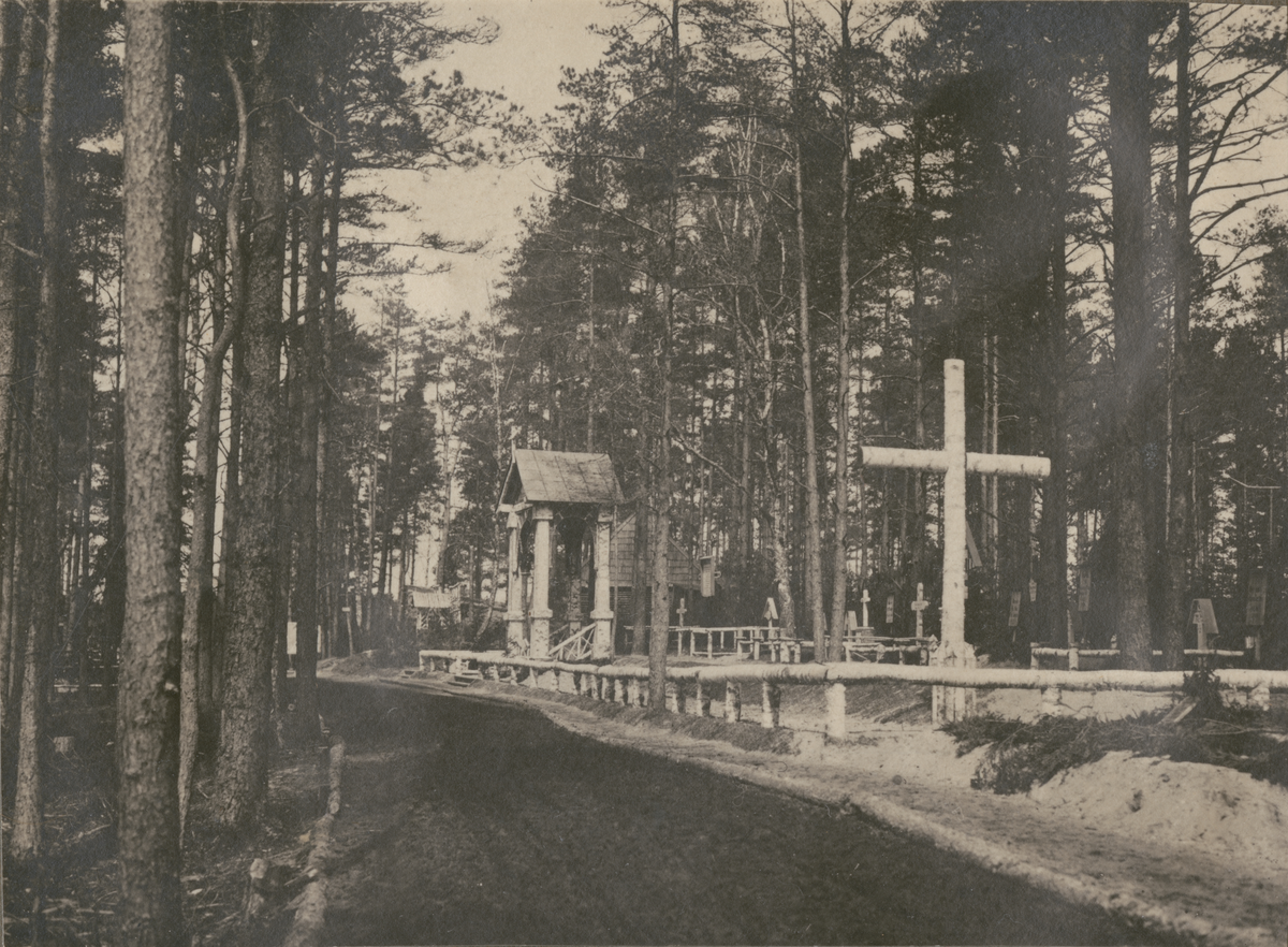 Militärkyrkogård i Kurland.