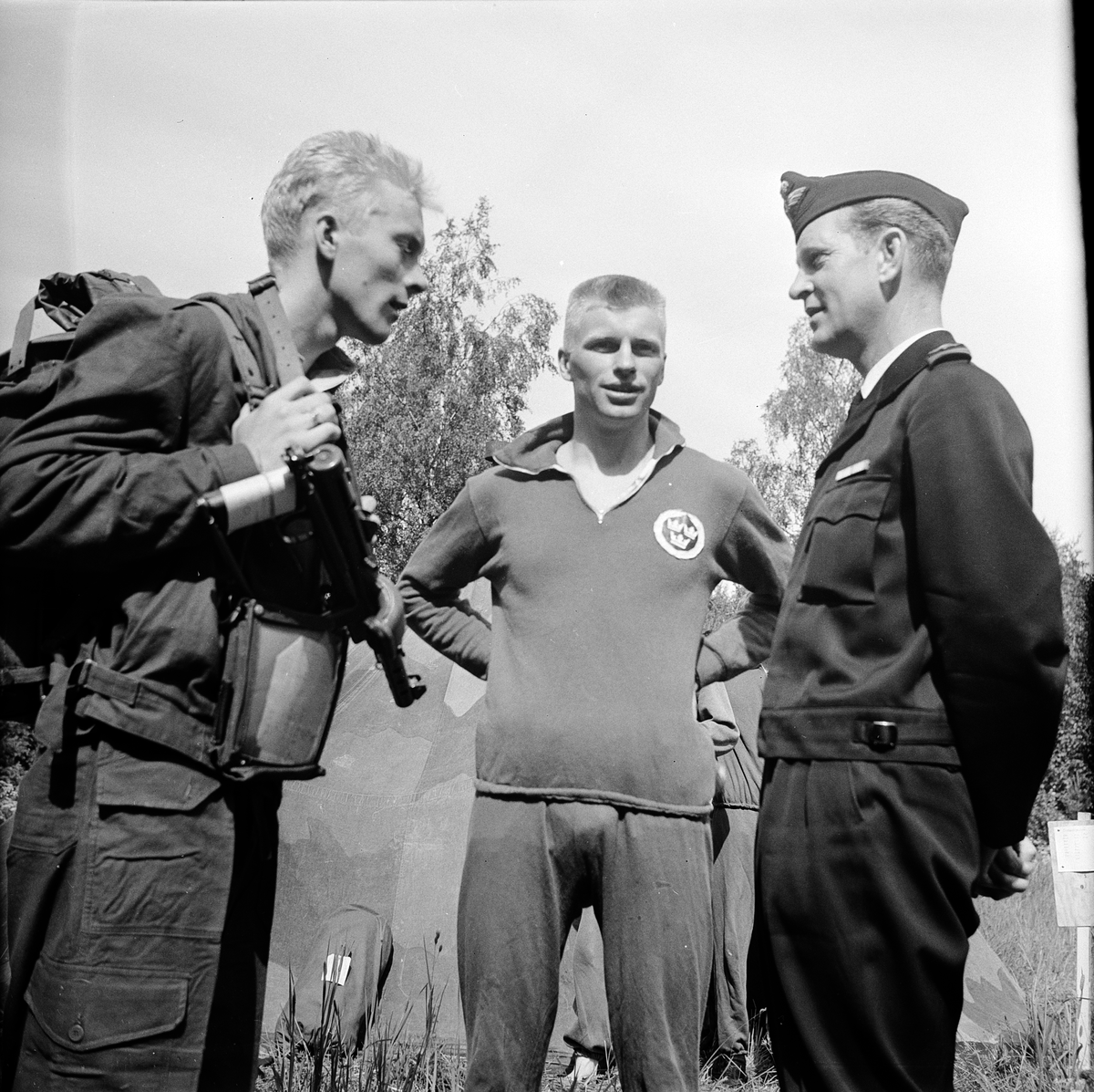 F 20, Ärnakadetter på svårt slutprov i Marielund, Uppland 1961