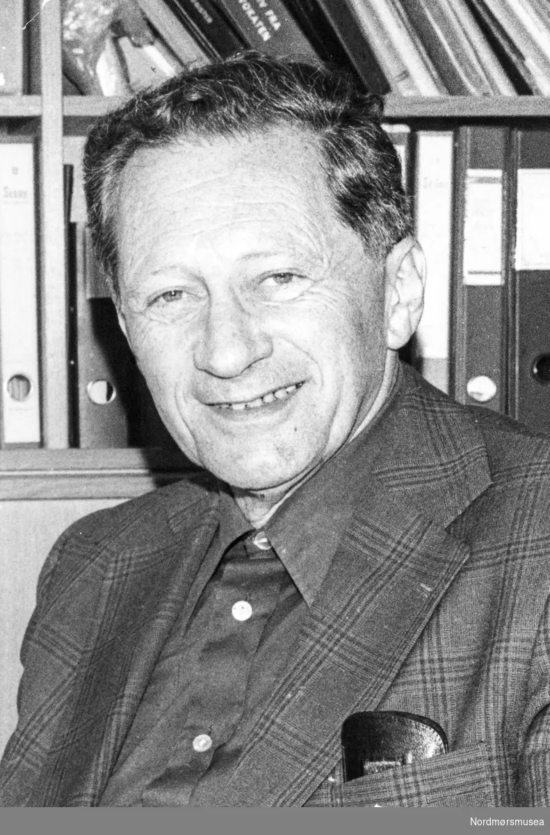 Lensmann Norvald Nilssen. Bildet er fra avisa Tidens Krav sitt arkiv i tidsrommet 1970-1994.