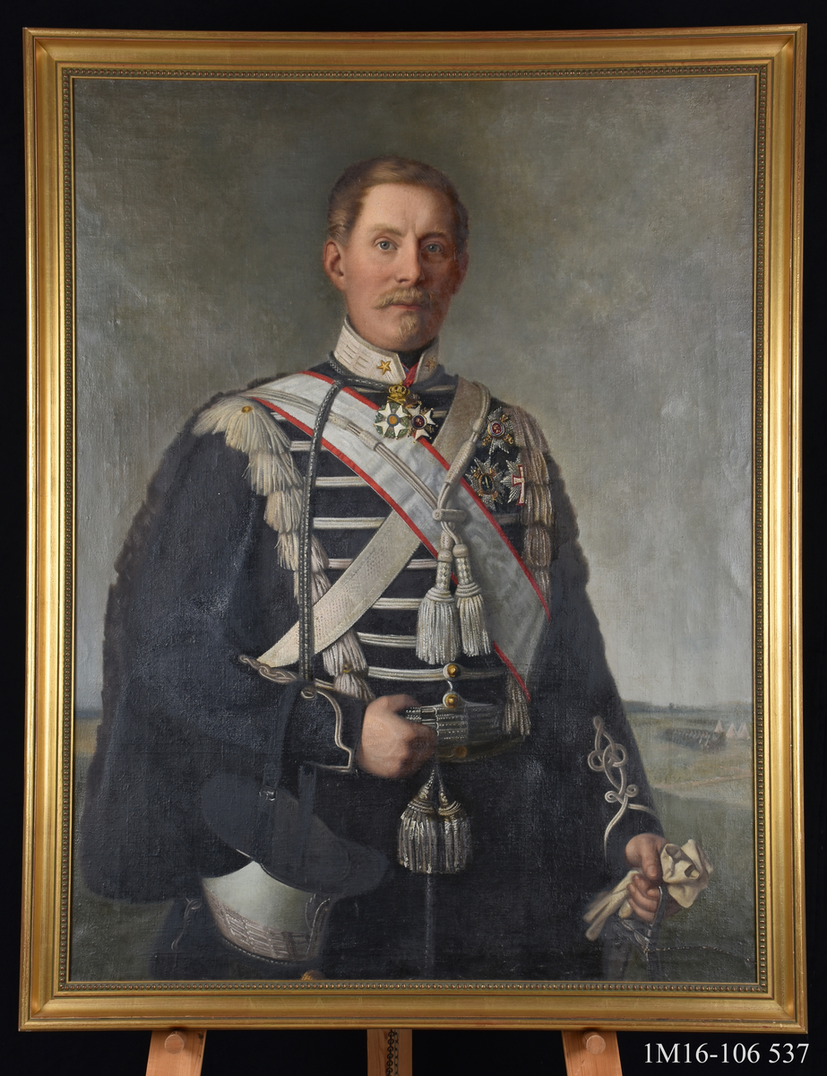 Enl. Liggaren: "Porträtt i olja (kopia) av general C. H. Leuhusen"