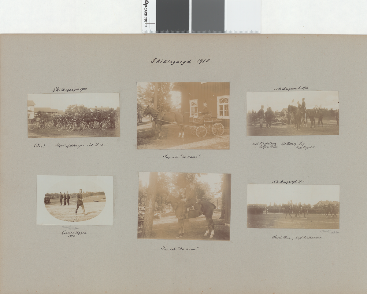 Text i fotoalbum: "Skillingaryd 1910. Signalafdelningen vid I 12."