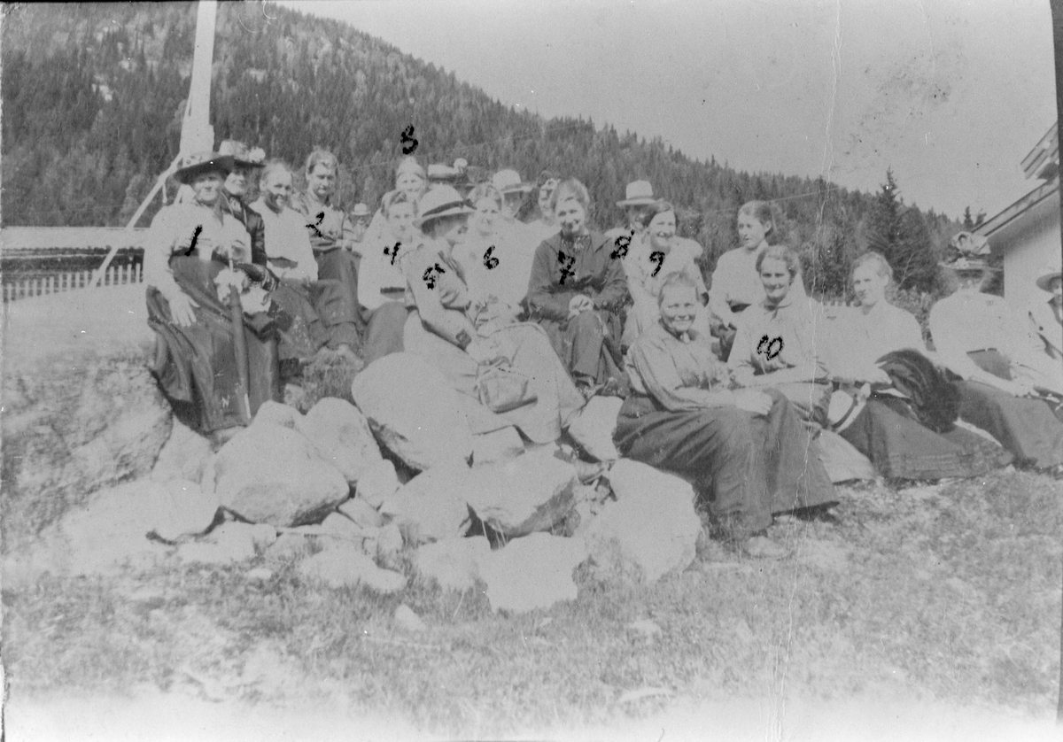 Trudvang misjonsforening på tur, på Skorta i 1920.