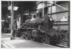 Damplokomotiv type 21c nr. 377 i Gamlestallen i Lodalen i Os