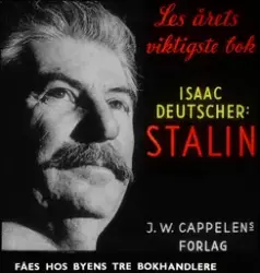Kinoreklame for boken Stalin, skrevet av Isaac Deutcher. Utg