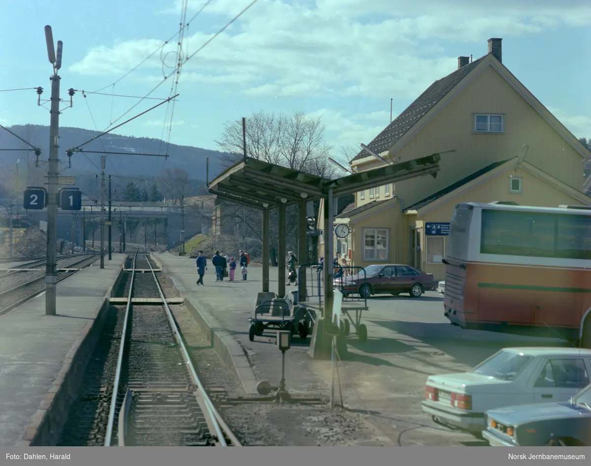 Bø stasjon sett fra lokomotivet